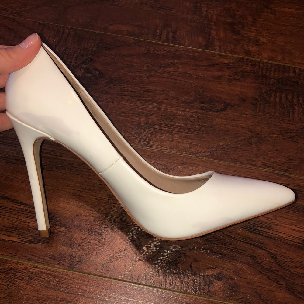 White Heels with Pointed Toes